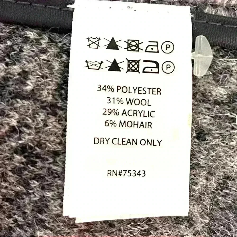 Nanette Lepore Sustainable Gray Ombre Wool Mohair Swing Jacket Coat Size S - Picture 14 of 16